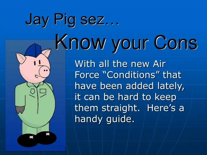 know your cons