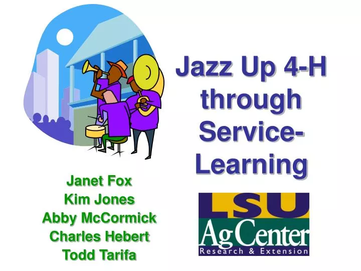 jazz up 4 h through service learning
