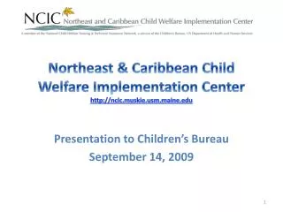 Northeast &amp; Caribbean Child Welfare Implementation Center ncic.muskiem.maine