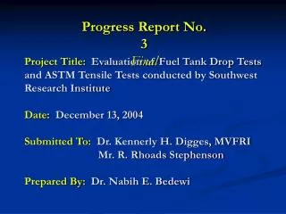 Progress Report No. 3 Final