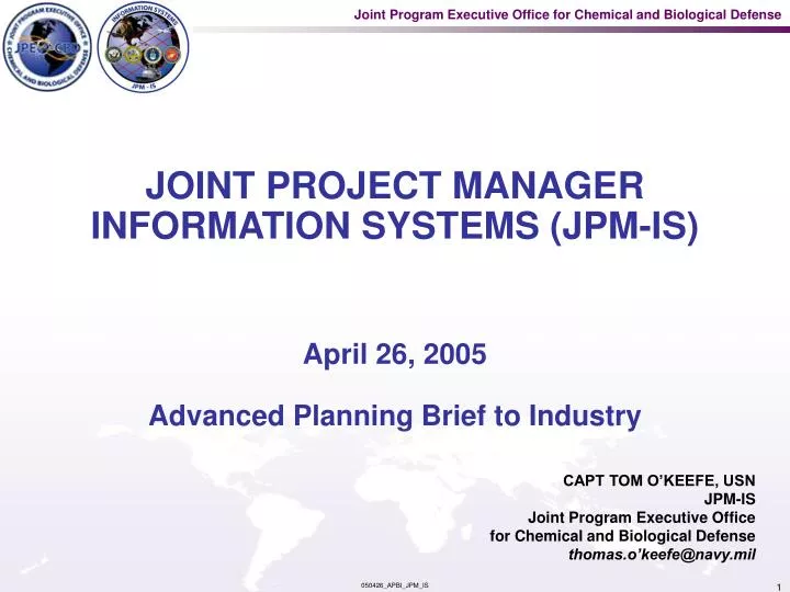 joint project manager information systems jpm is