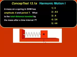 ConcepTest 13.1a Harmonic Motion I