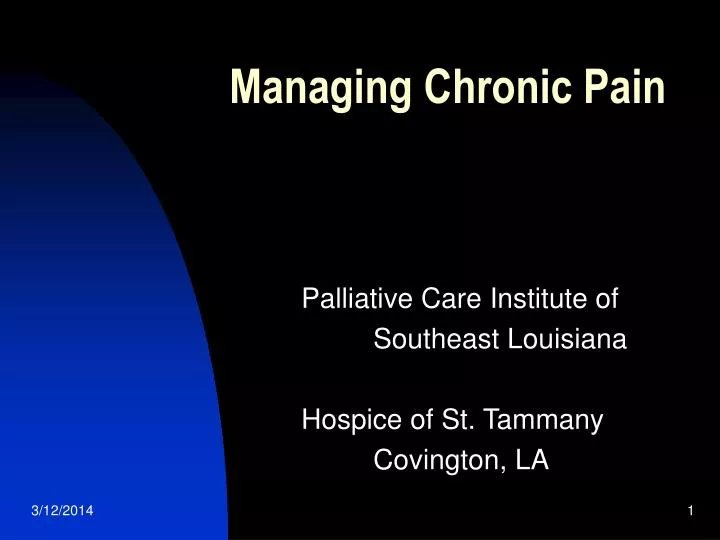 managing chronic pain