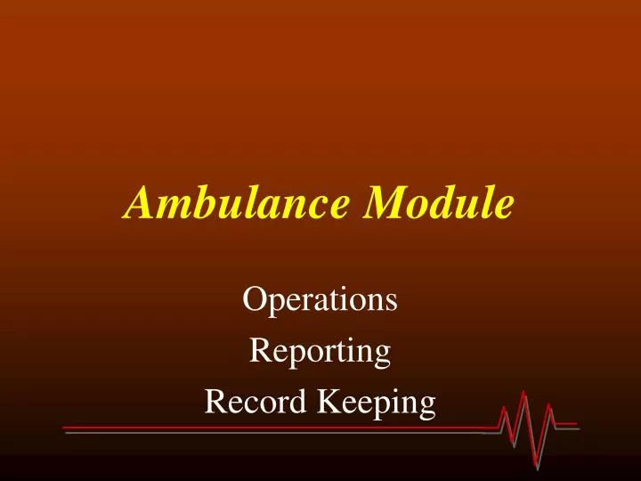 ambulance module