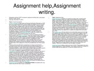 Assignment help | Assignment writing