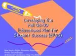 Developing the Fall 08-09 Educational Plan for Student Success (EPSS) - slide 1