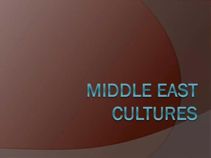 middle east cultures