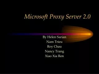 Microsoft Proxy Server 2.0