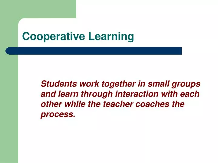 cooperative learning