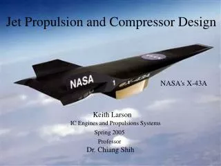 Jet Propulsion and Compressor Design