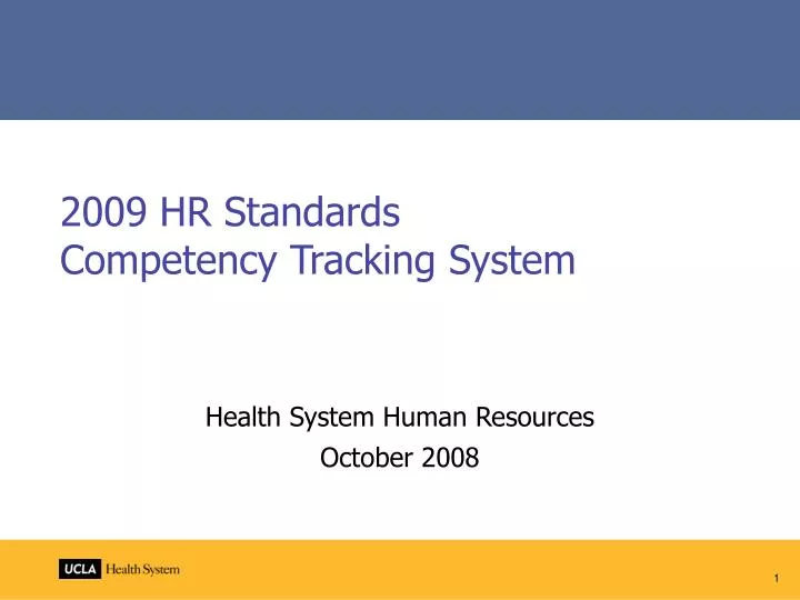 2009 hr standards competency tracking system