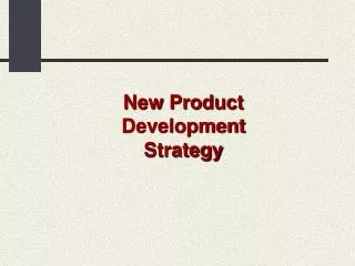 New Product Development Strategy