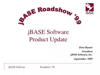 jBASE Software Product Update
