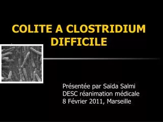 colite a clostridium difficile