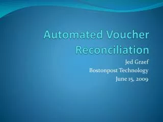 Automated Voucher Reconciliation