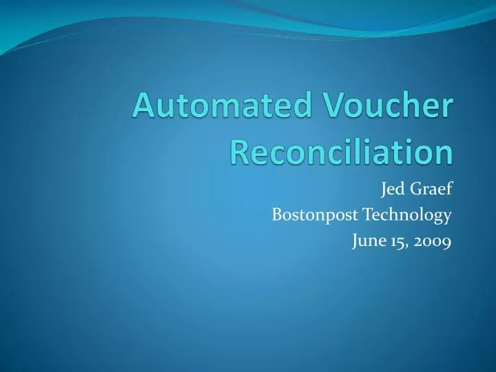 automated voucher reconciliation