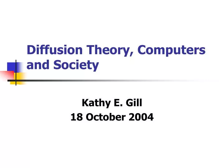 diffusion theory computers and society
