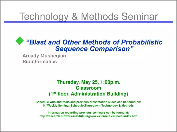 technology methods seminar