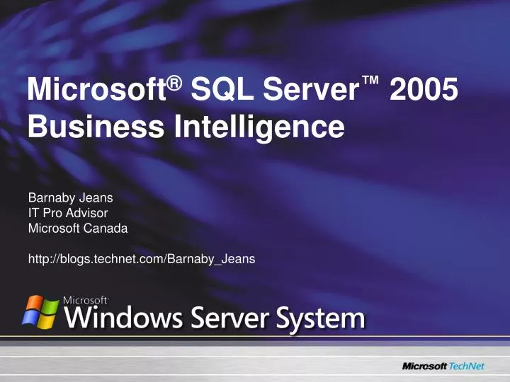 microsoft sql server 2005 business intelligence