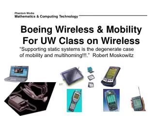 Boeing Wireless &amp; Mobility For UW Class on Wireless