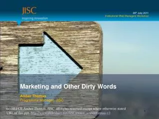Marketing and Other Dirty Words