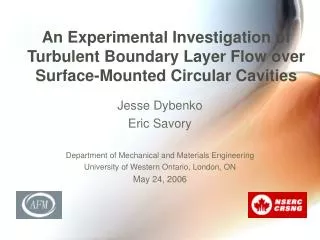 An Experimental Investigation of Turbulent Boundary Layer Flow over Surface-Mounted Circular Cavities