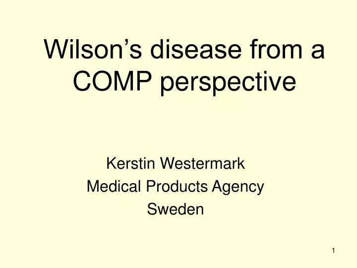 wilson s disease from a comp perspective