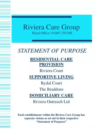 Riviera Care Group