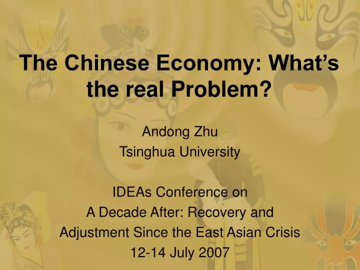 the chinese economy what s the real problem