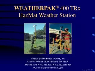 WEATHERPAK ® 400 TRx HazMat Weather Station