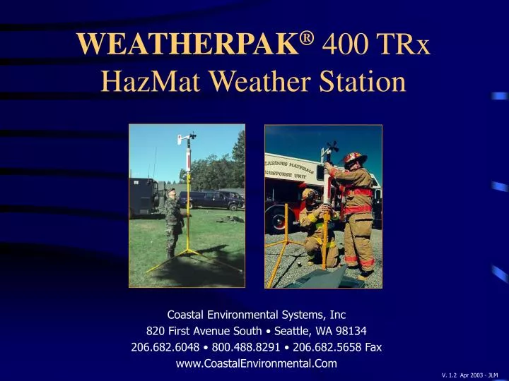 weatherpak 400 trx hazmat weather station
