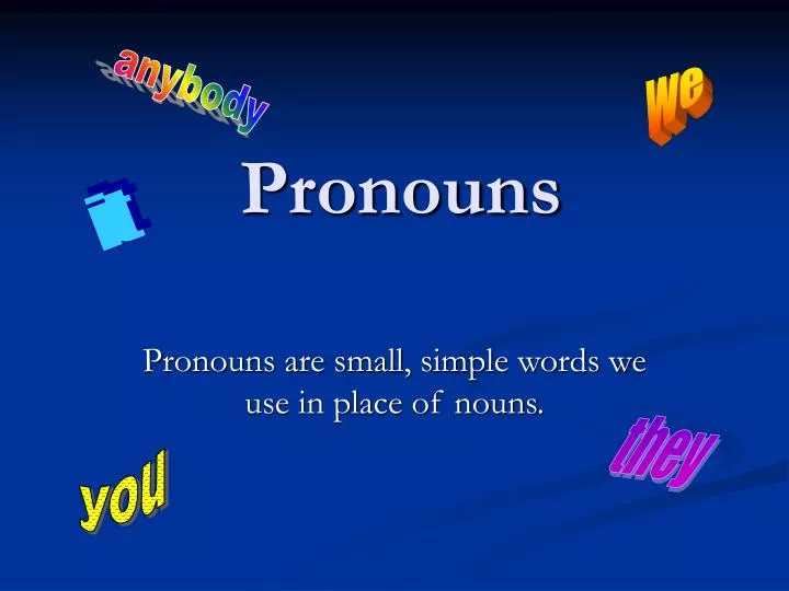 pronouns