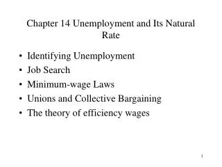 Chapter 14 Unemployment and Its Natural Rate