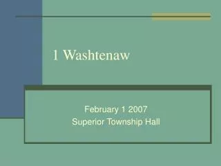 1 Washtenaw