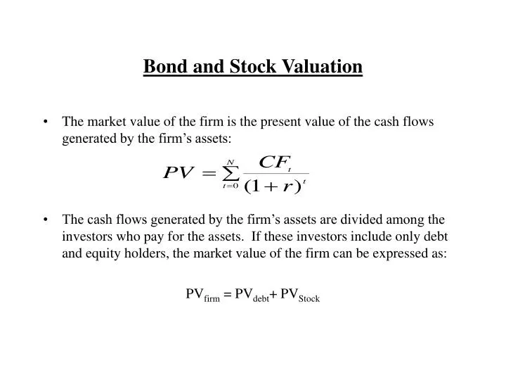 bond and stock valuation
