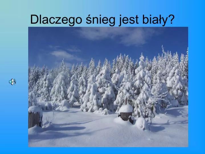 dlaczego nieg jest bia y