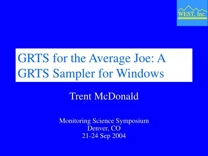 grts for the average joe a grts sampler for windows