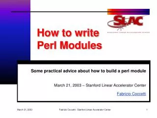 How to write Perl Modules