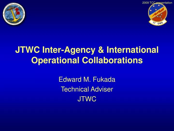 jtwc inter agency international operational collaborations