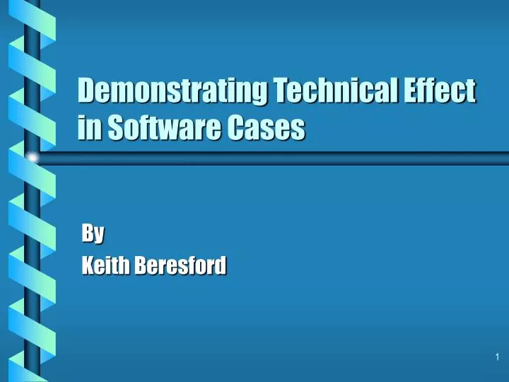 demonstrating technical effect in software cases