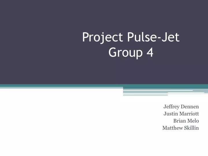 project pulse jet group 4