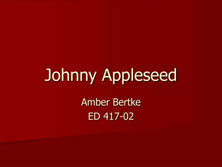 johnny appleseed