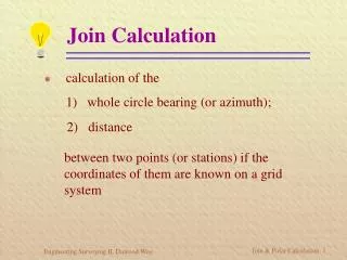 Join Calculation