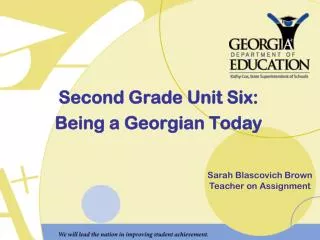 Second Grade Unit Six: Being a Georgian Today