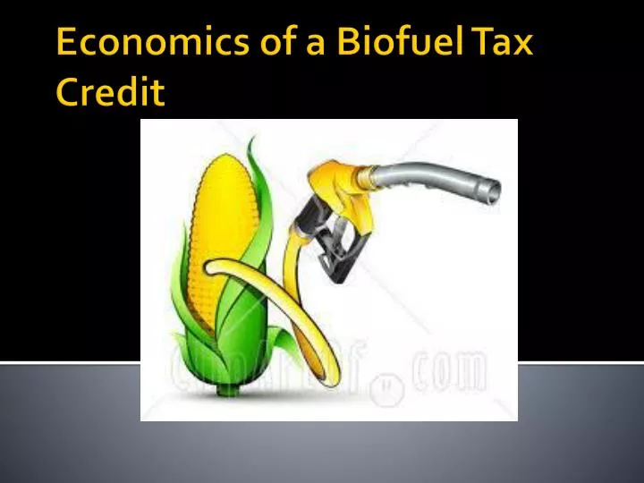 economics of a biofuel tax credit
