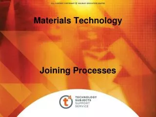 Materials Technology Joining Processes