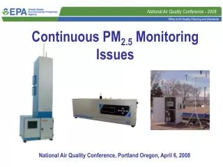 Continuous PM 2.5 Monitoring Issues