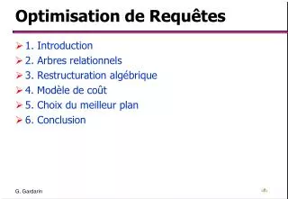 optimisation de requ tes
