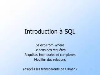 introduction sql