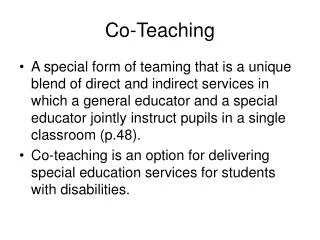 co teaching
